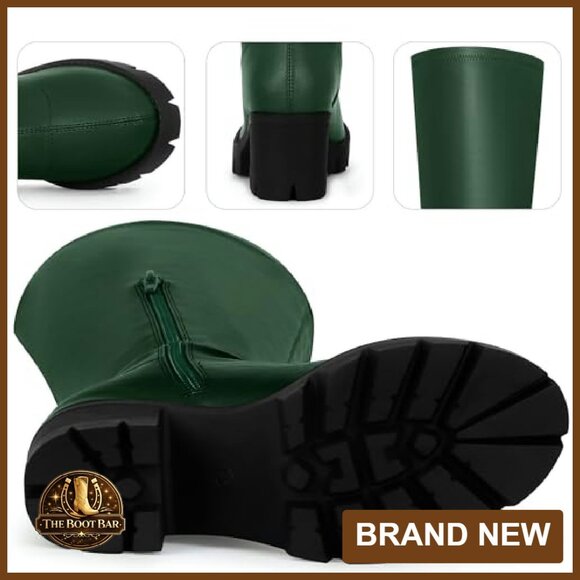 Platform Over Knee Boots Women's Size 6-10 Chunky Heel Thigh High - Picture 7 of 7